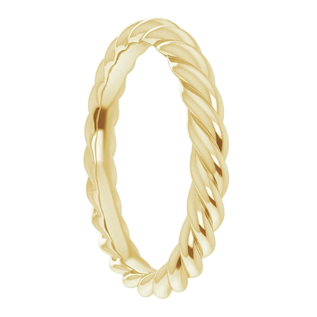 14k Gold Rope Wedding Band