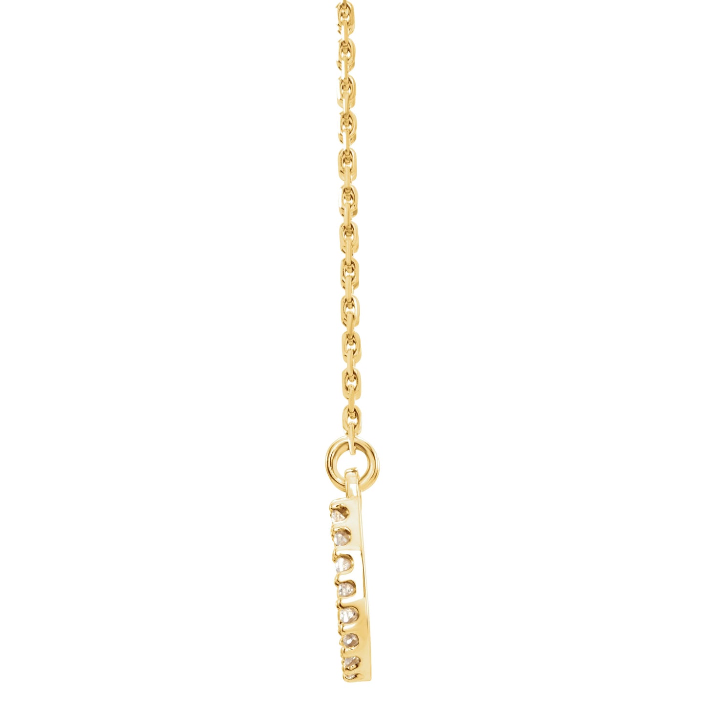 14k Gold Diamond Horseshoe Necklace