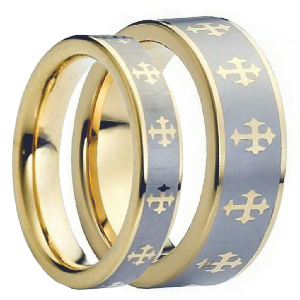 Cross wedding 2025 ring sets