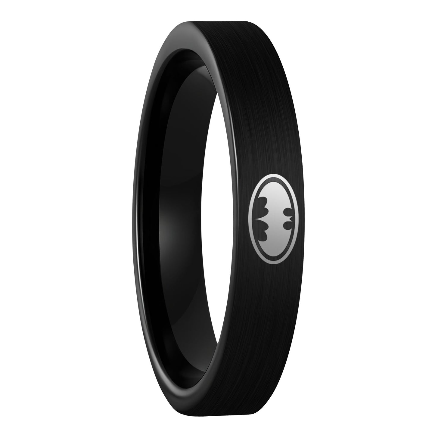 Batman Brushed Black Tungsten Women's Wedding Band