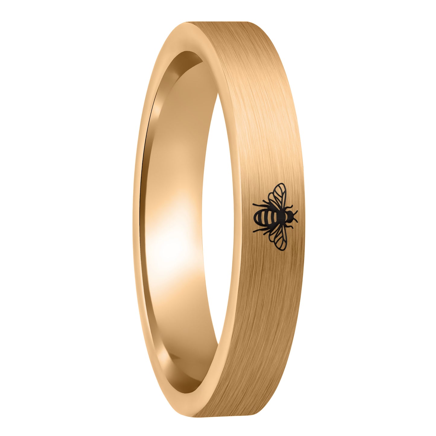 Bee Brushed Tungsten Men's Wedding Band