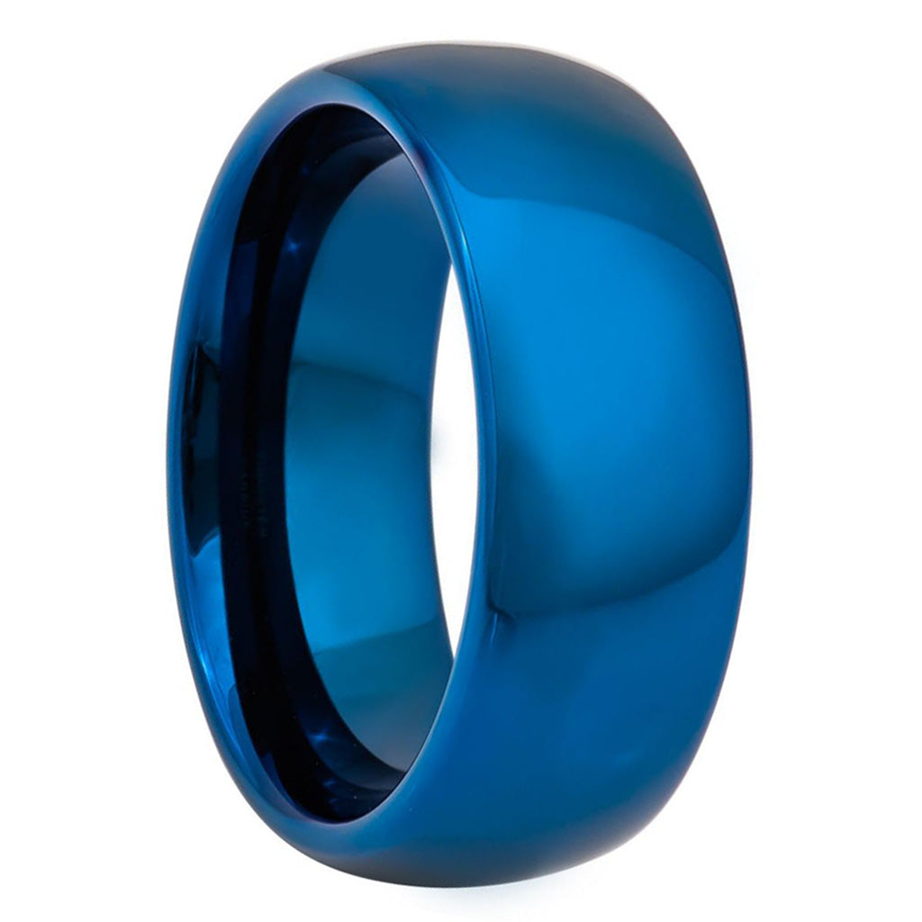 Blue Tungsten Men's Wedding Band