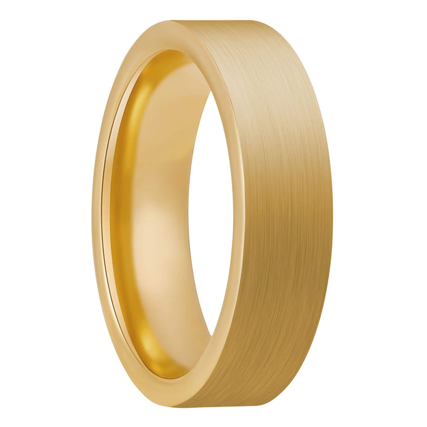 Brushed Gold Tungsten Men's Wedding Band