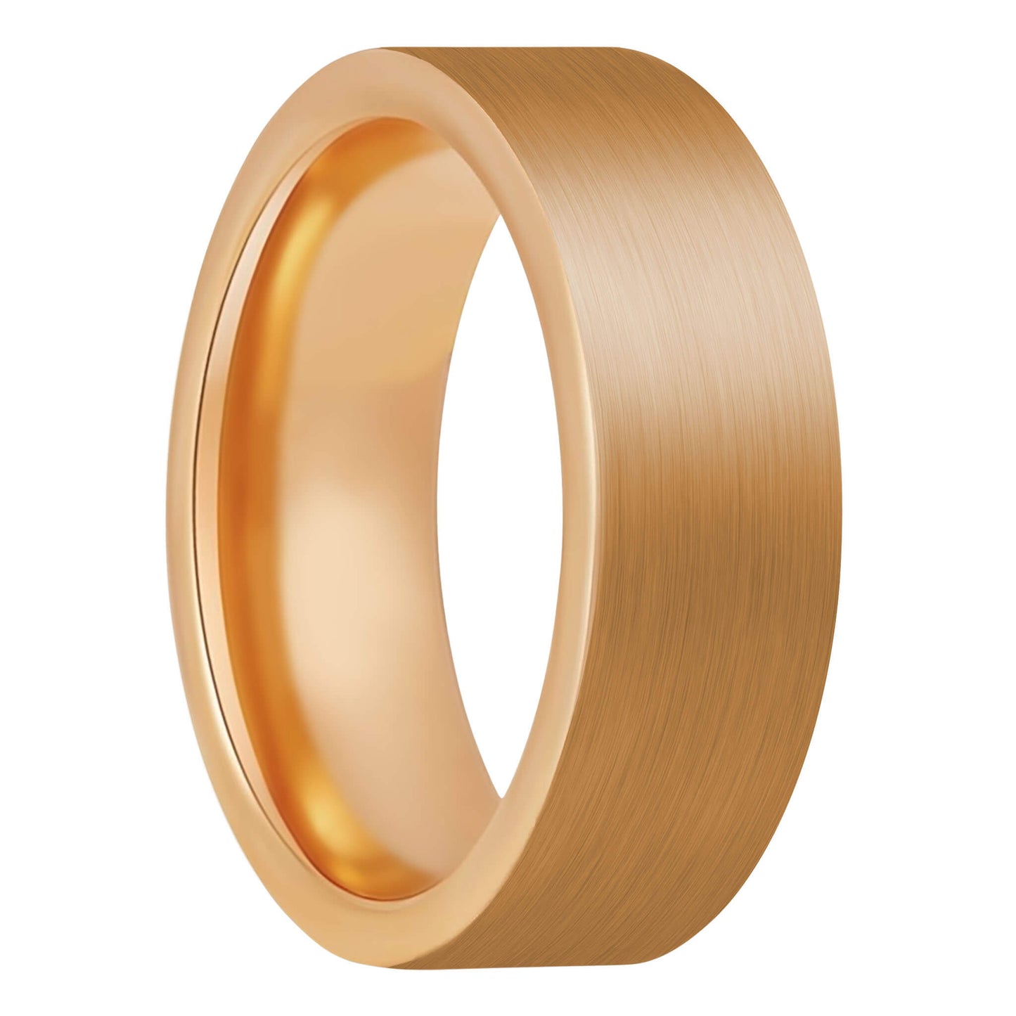 Brushed Rose Gold Tungsten Women's Wedding Band