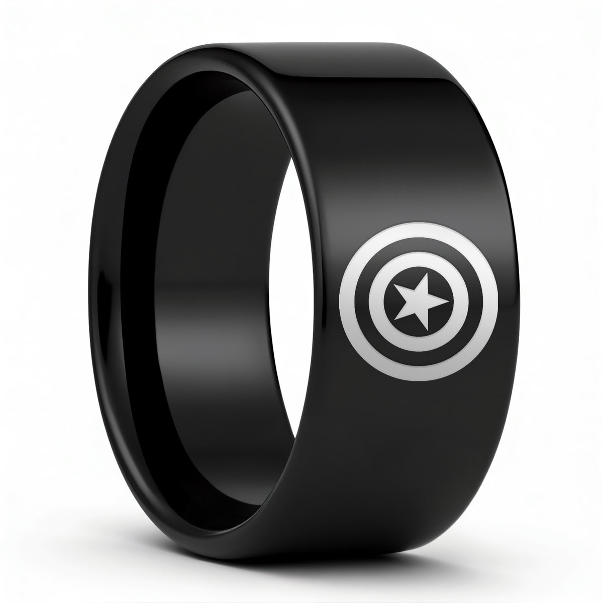 Captain America Shield Tungsten Men's Wedding Band