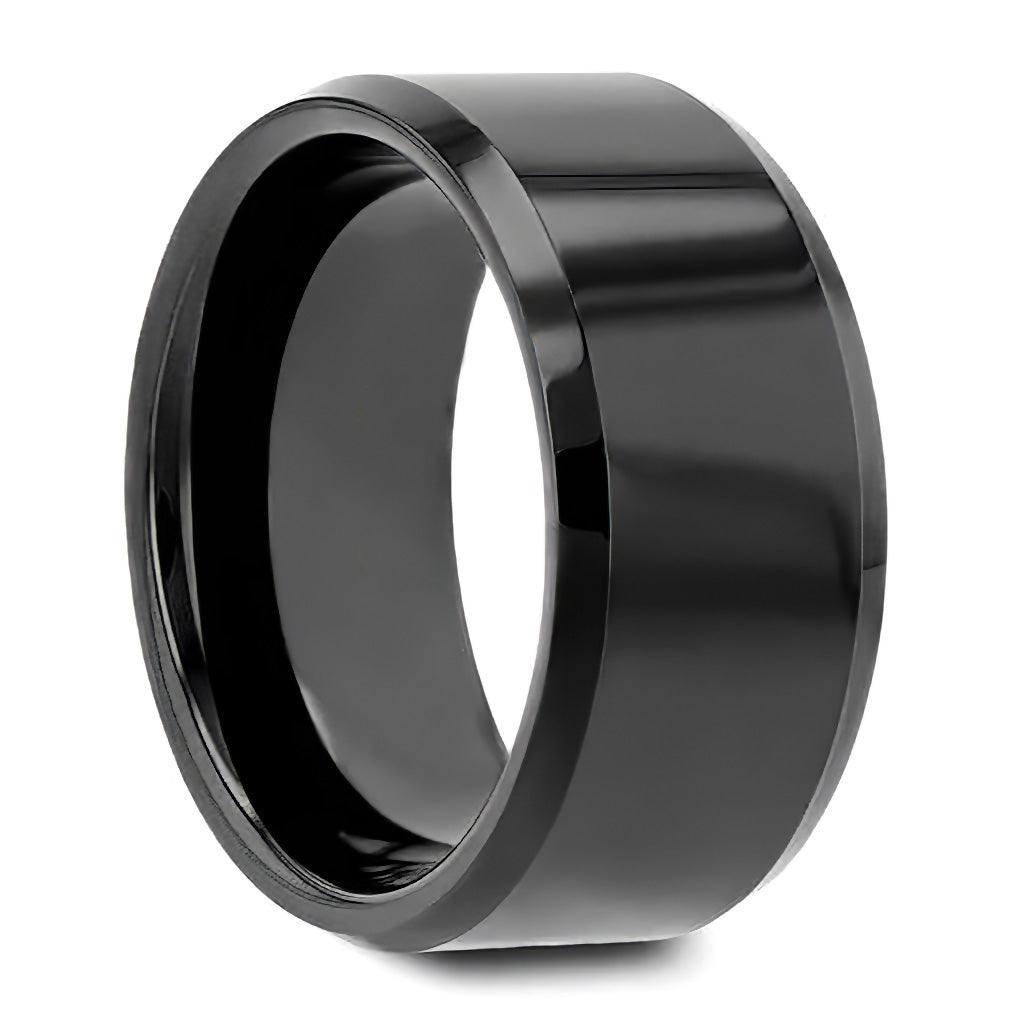 Extra-Wide Classic Black Tungsten Men's Wedding Band