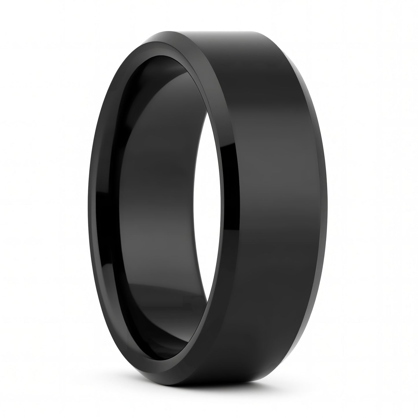 Black ring on a white background