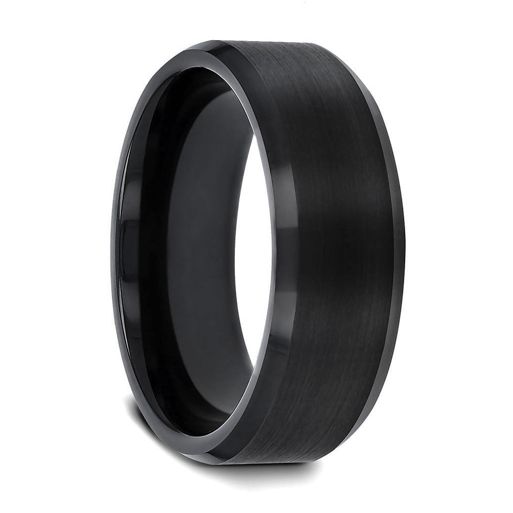 Classic Brushed Black Tungsten Women's Wedding Band