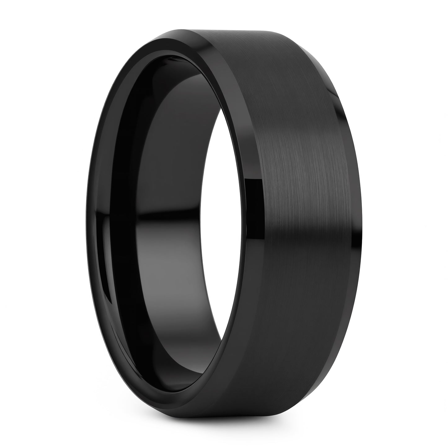 Classic Brushed Black Tungsten Women's Wedding Band