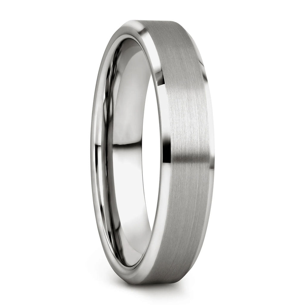Alianza de boda clásica de tungsteno cepillado para hombre