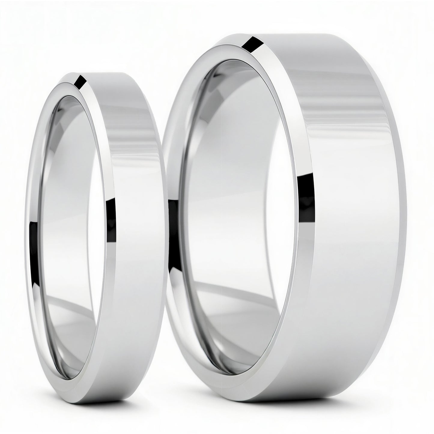 Classic Tungsten Couple's Matching Wedding Band Set