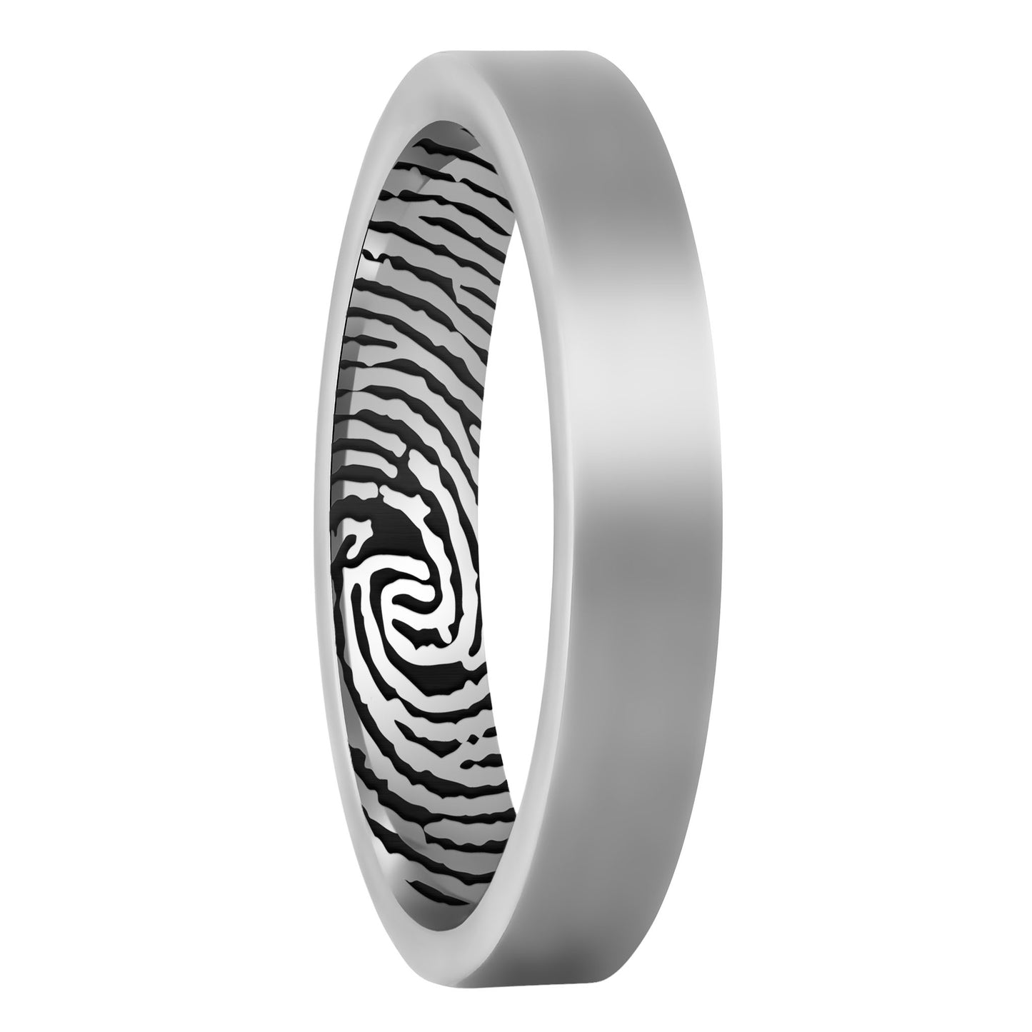 Custom Inside Fingerprint Tungsten Women's Ring