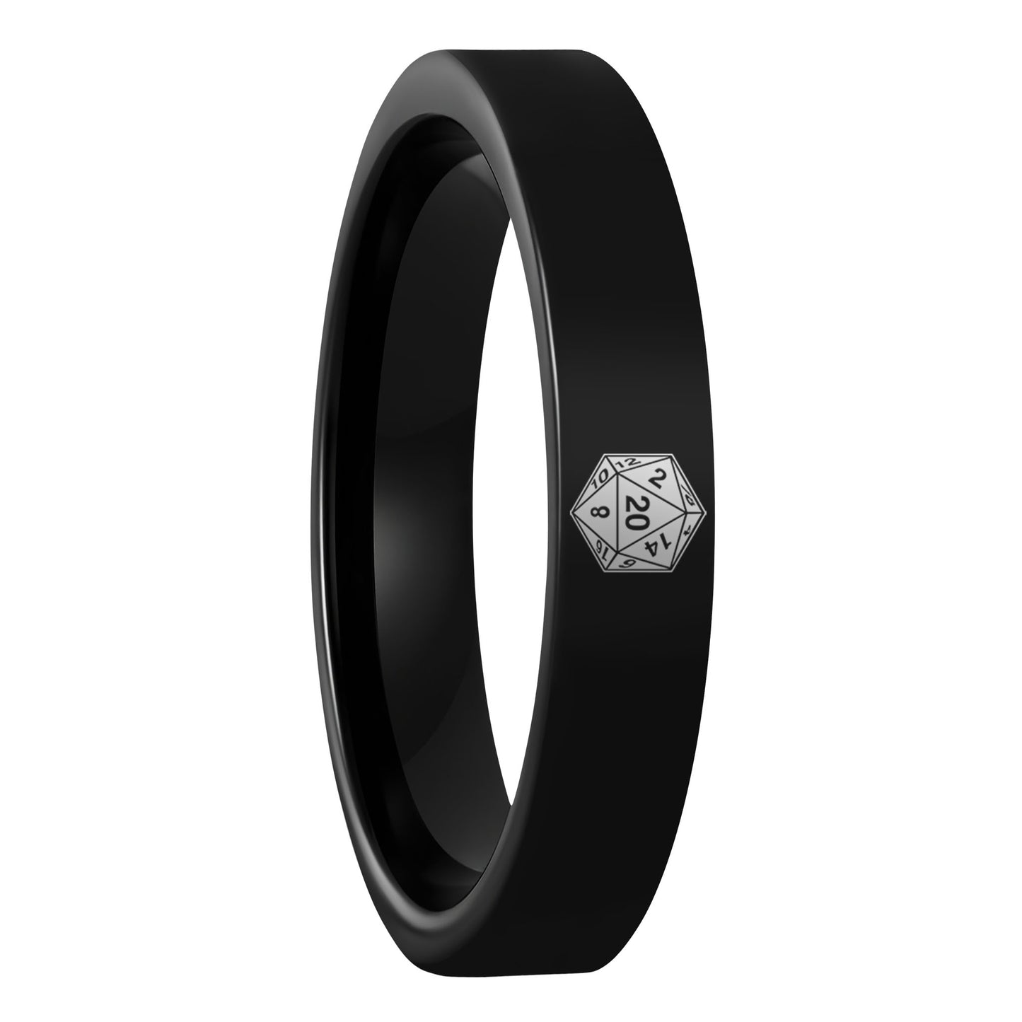 D20 Tungsten Women's Wedding Band