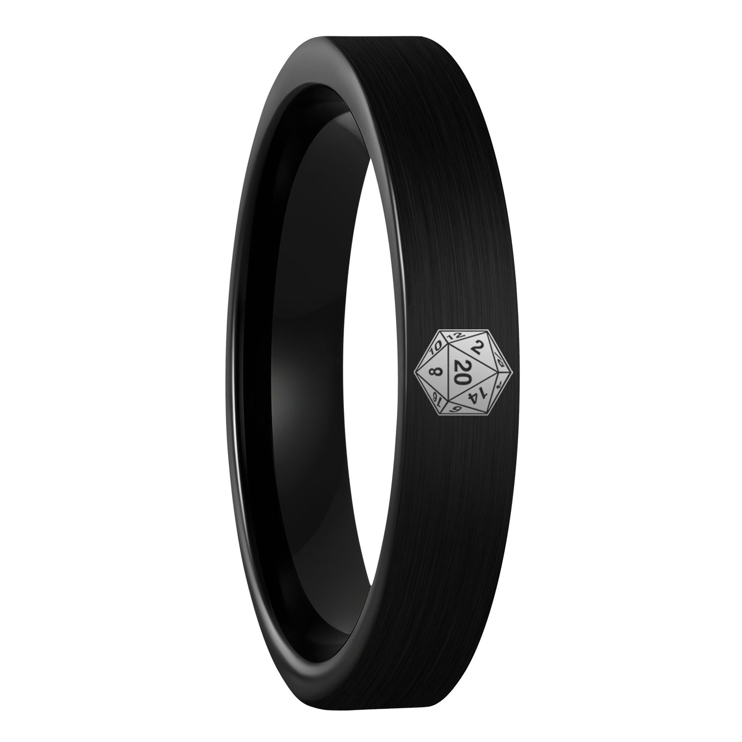 Alliance pour femme en tungstène doré brossé D20