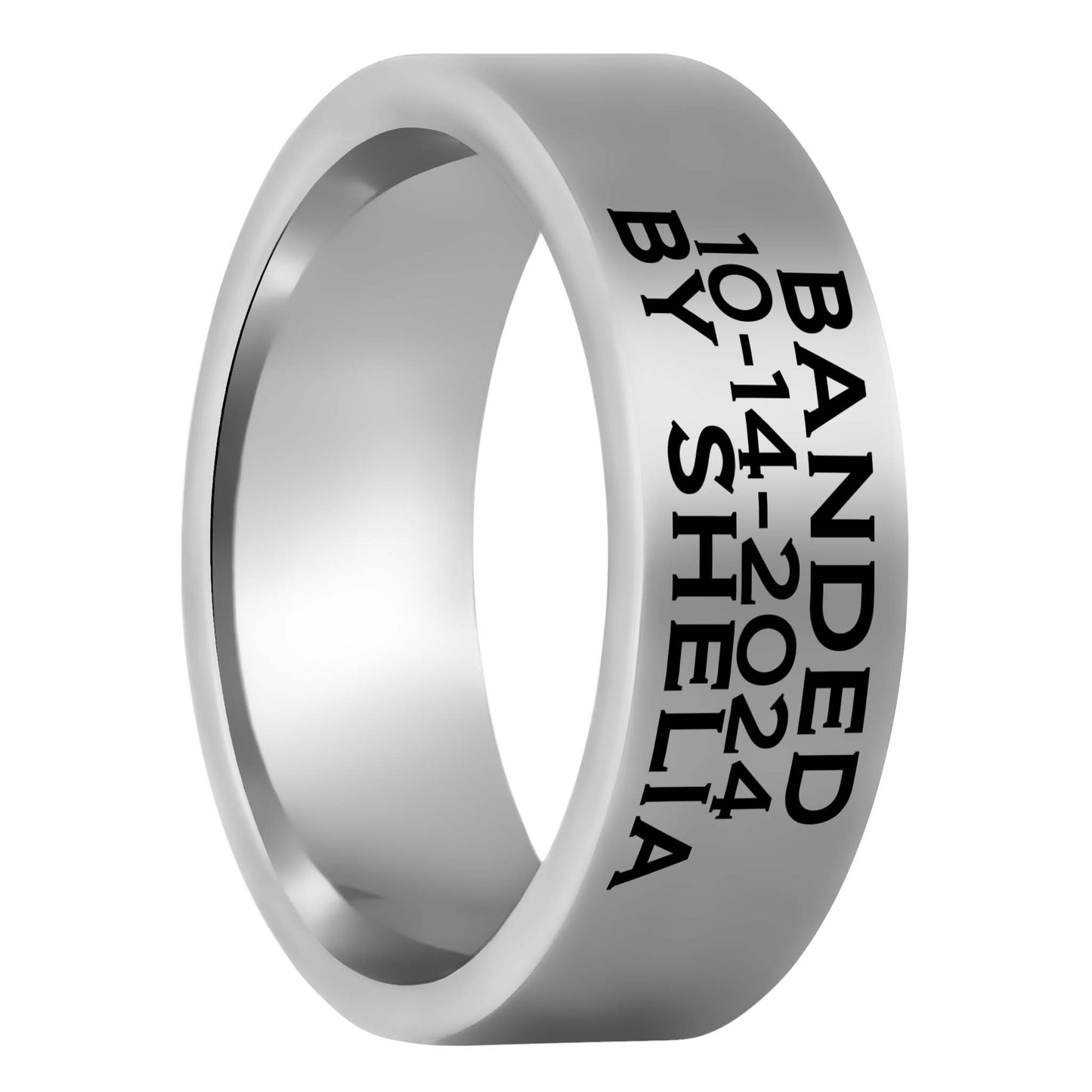 Duck Band Custom Engraved Tungsten Men's Ring
