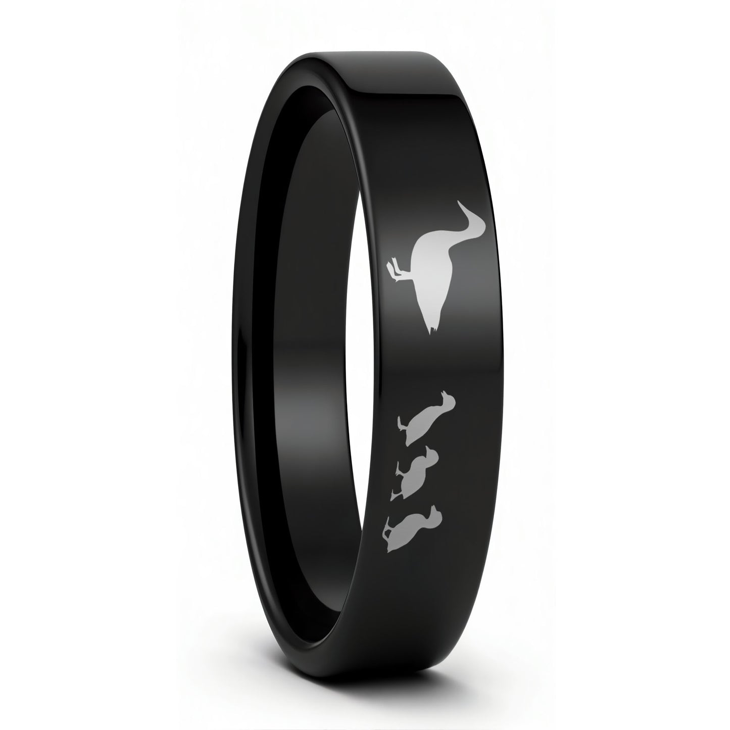 Alliance en tungstène pour hommes Duck & Ducklings