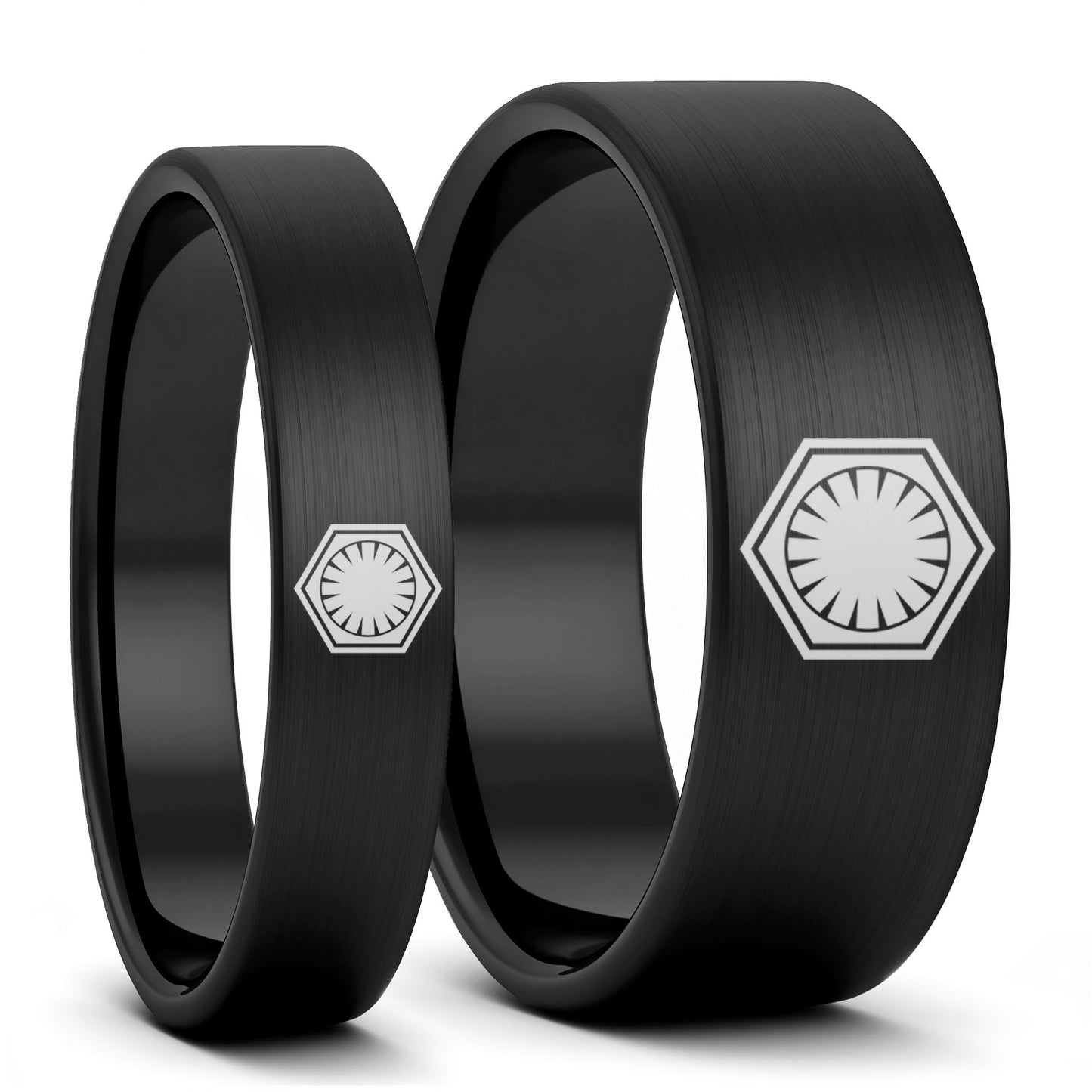 Alliance en tungstène noir avec symbole du Premier Ordre de Star Wars