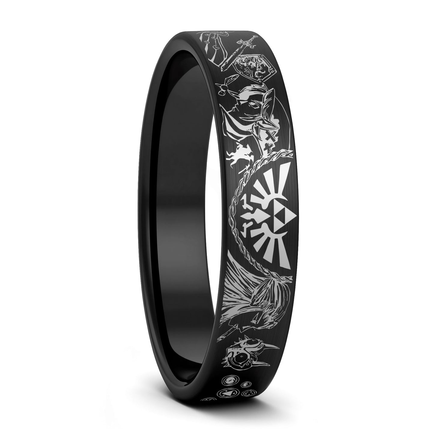 Legend of Zelda Brushed Tungsten Men's Wedding Band