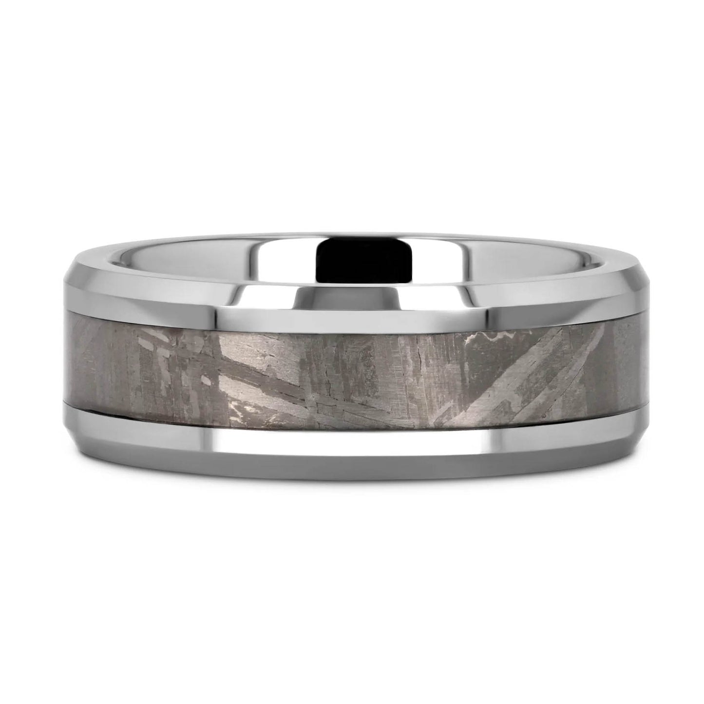 Meteorite Inlaid Tungsten Men's Wedding Band