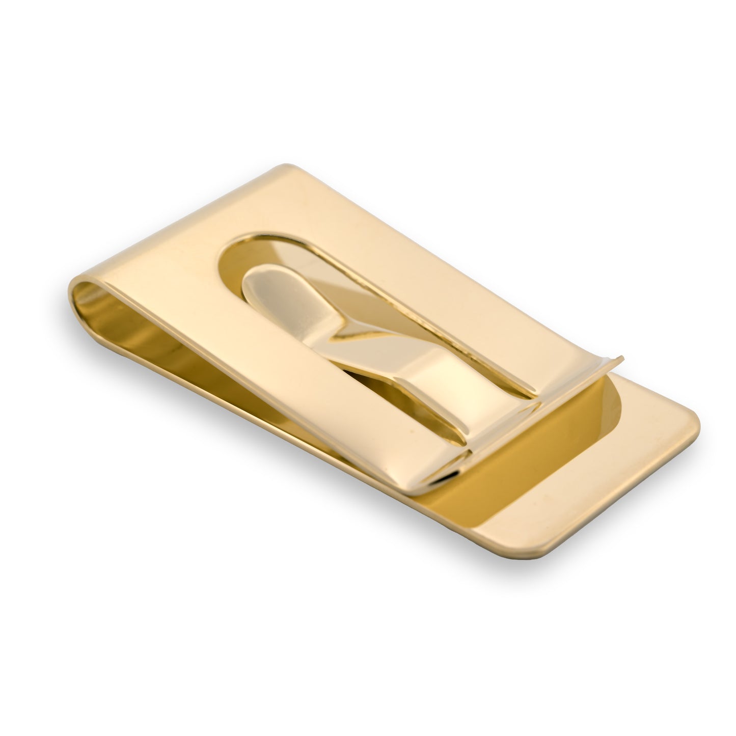 Money Clip with Diagonal Florentine Finish & Star Diamond Accent