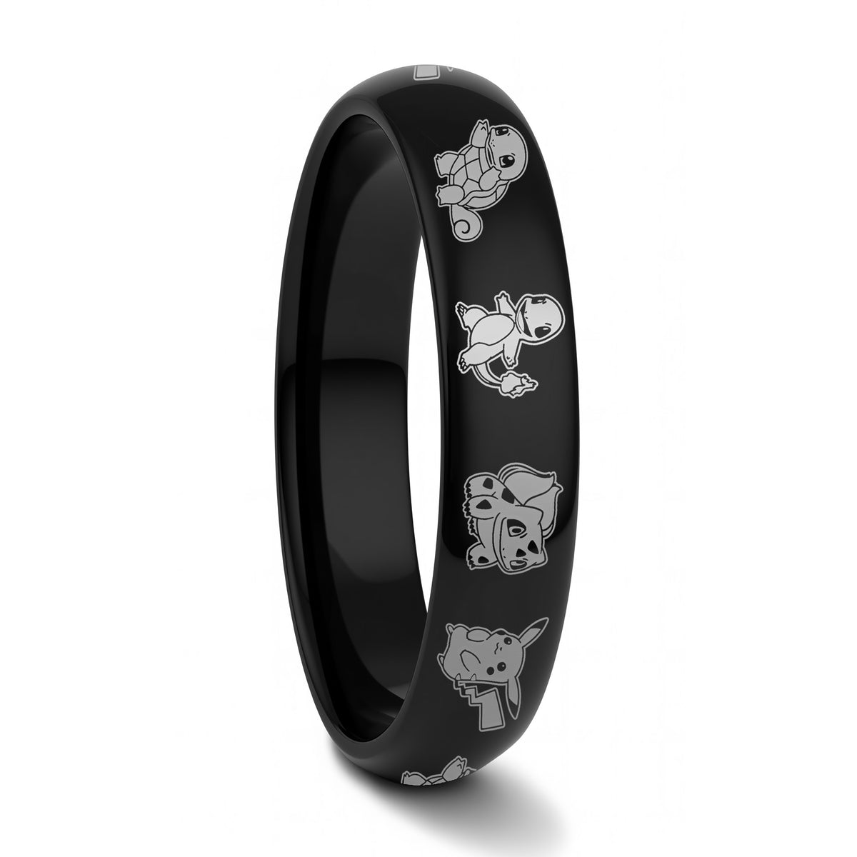 Pokémon Domed Tungsten Women's Wedding Band