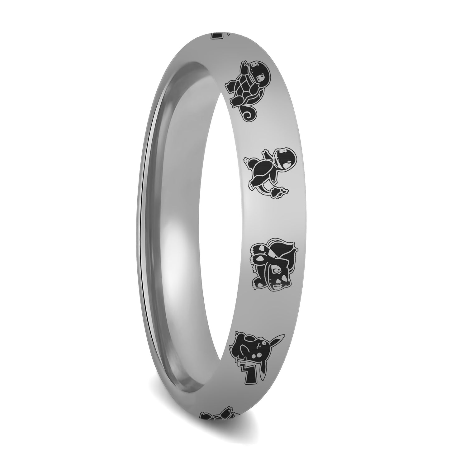 Pokémon Domed Tungsten Women's Wedding Band