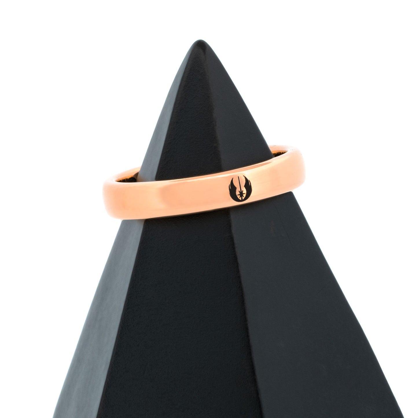 Star Wars Jedi Order Symbol Rose Gold Tungsten Women's Wedding Band