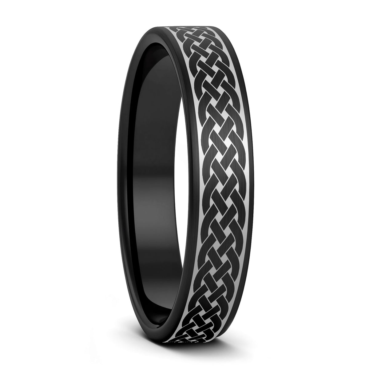 Sailor's Celtic Knot Brushed Tungsten Wedding Band