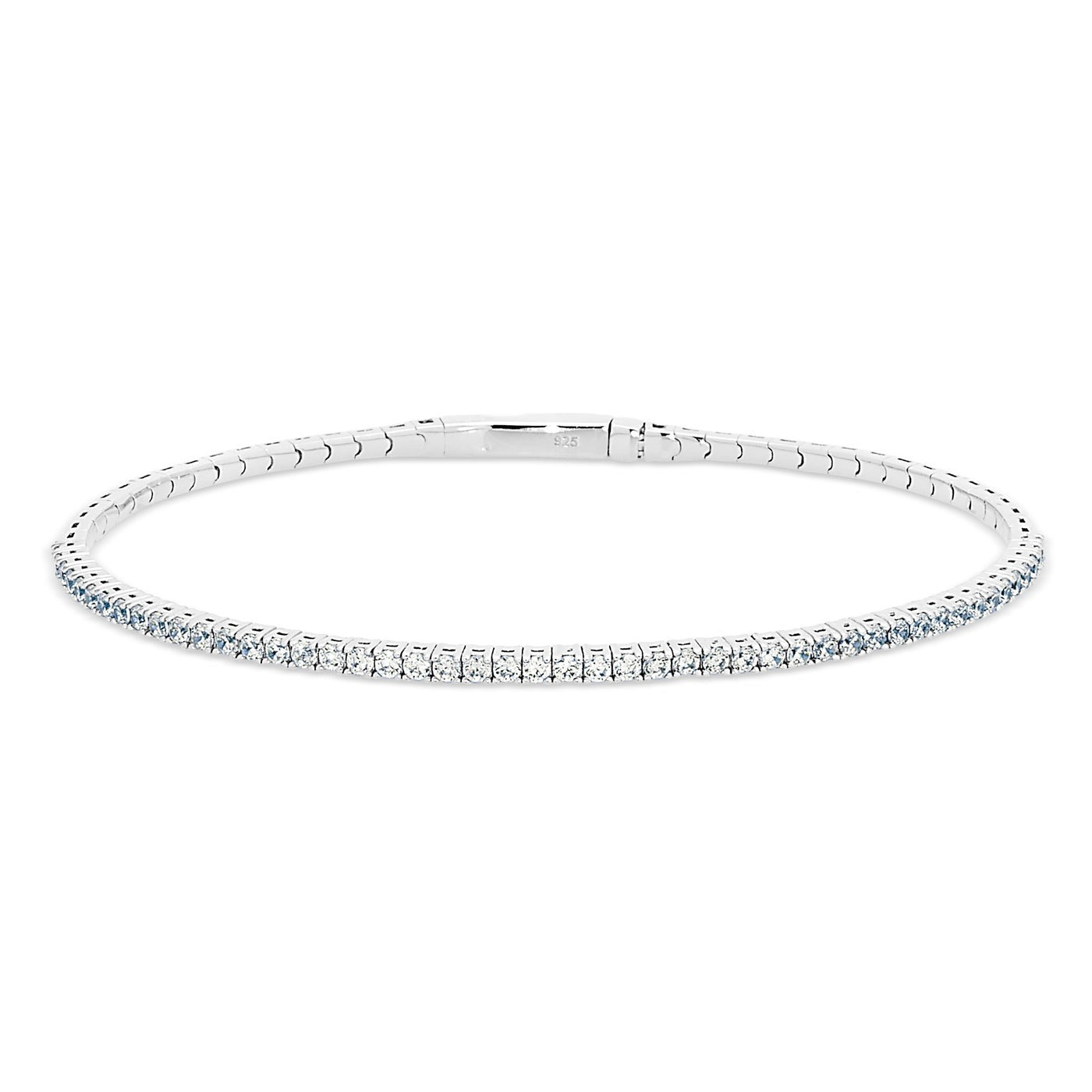 Simulated Diamonds Flexible Tennis Bracelet