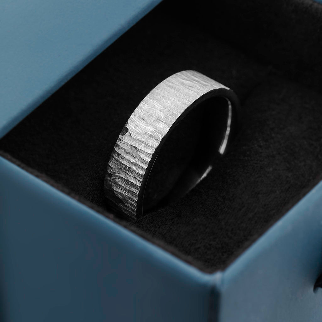 Treebark Cobalt Wedding Band