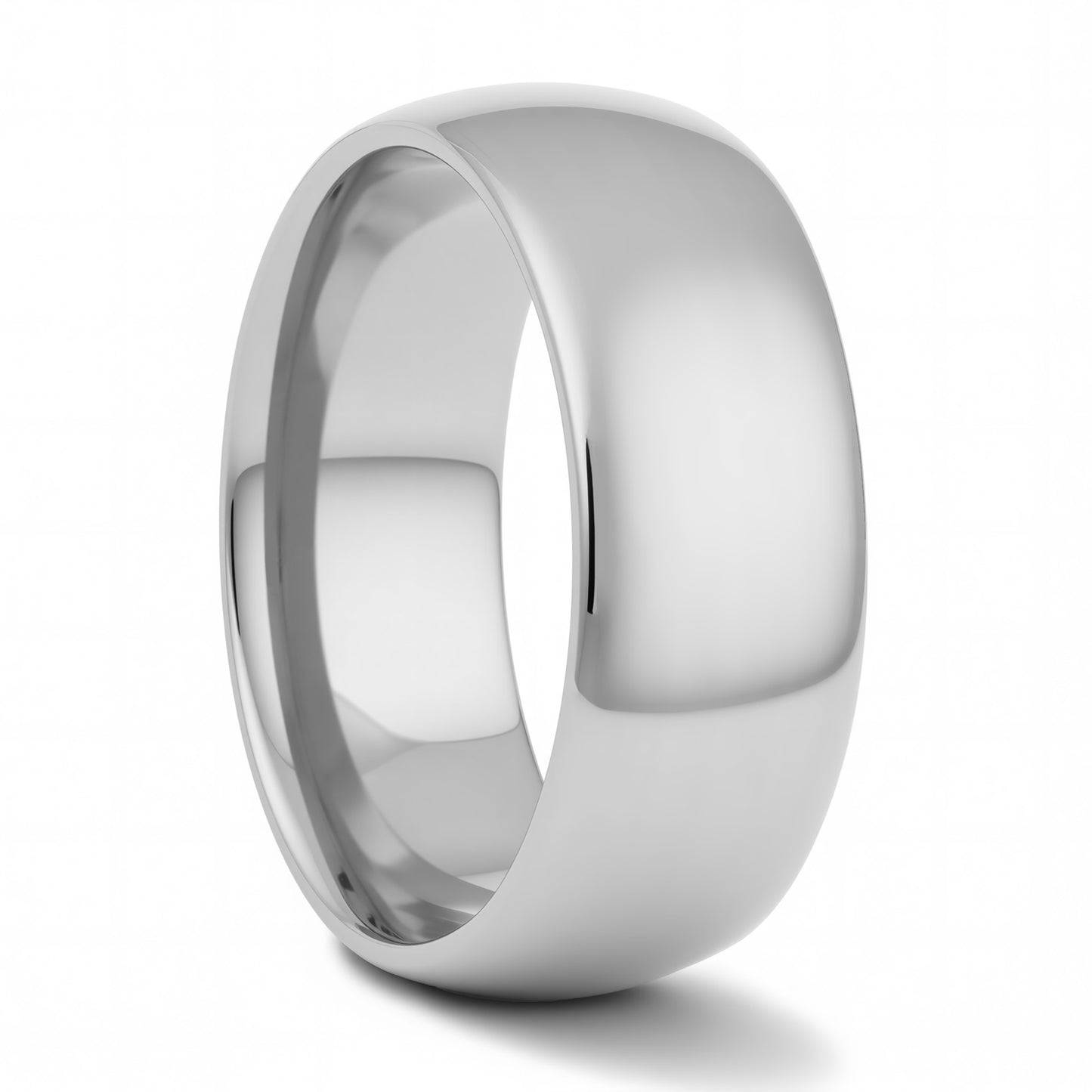 Tungsten ring on a white background