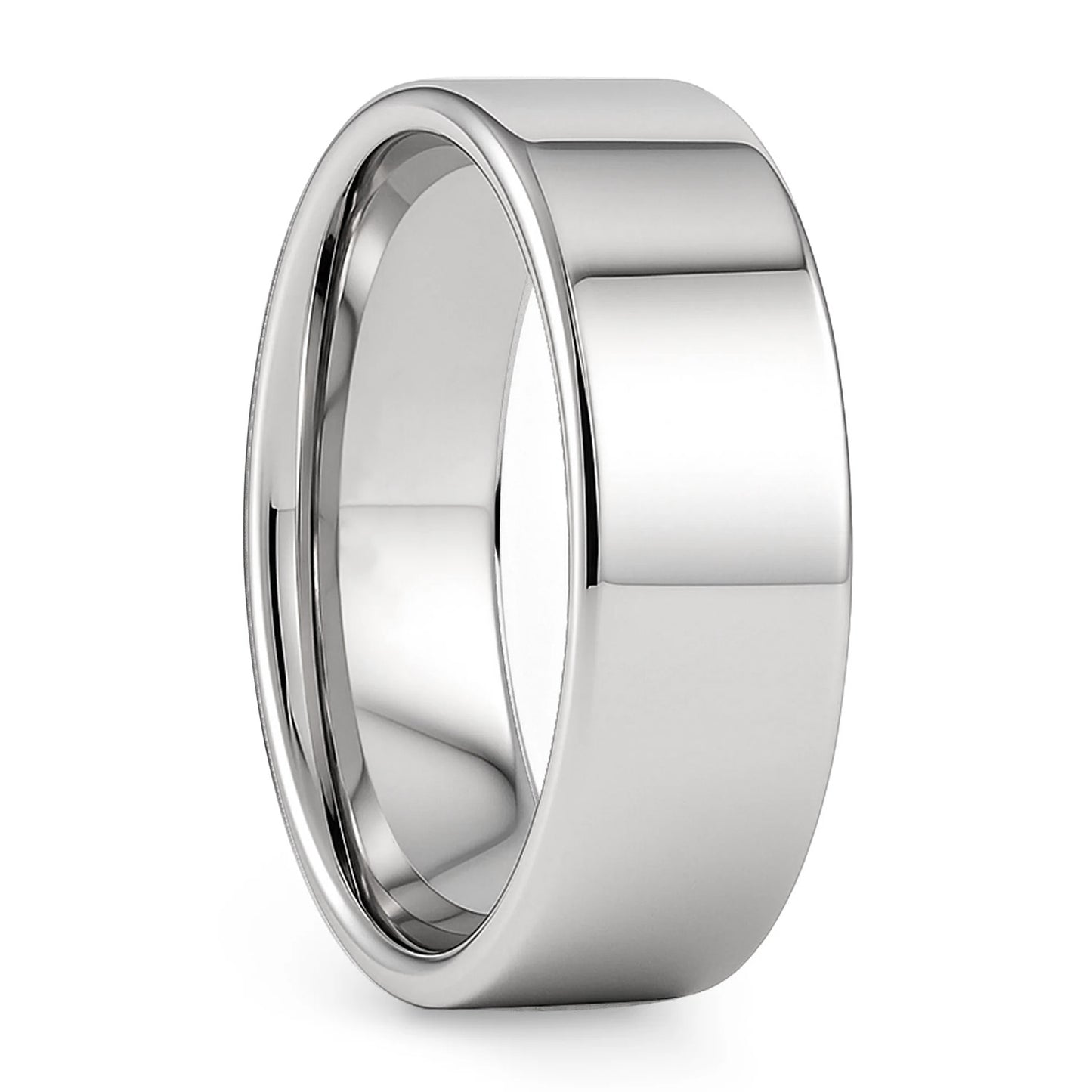 Flat White Tungsten Women's Wedding Band