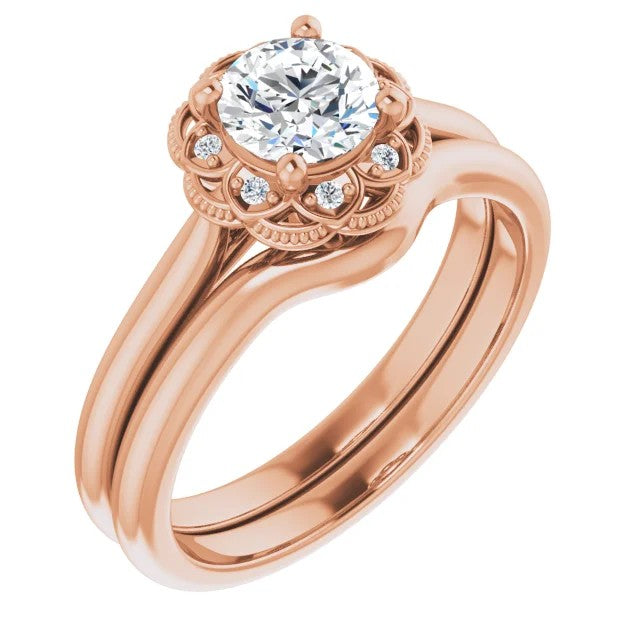 10k Gold Moissanite Women's Engagement Ring