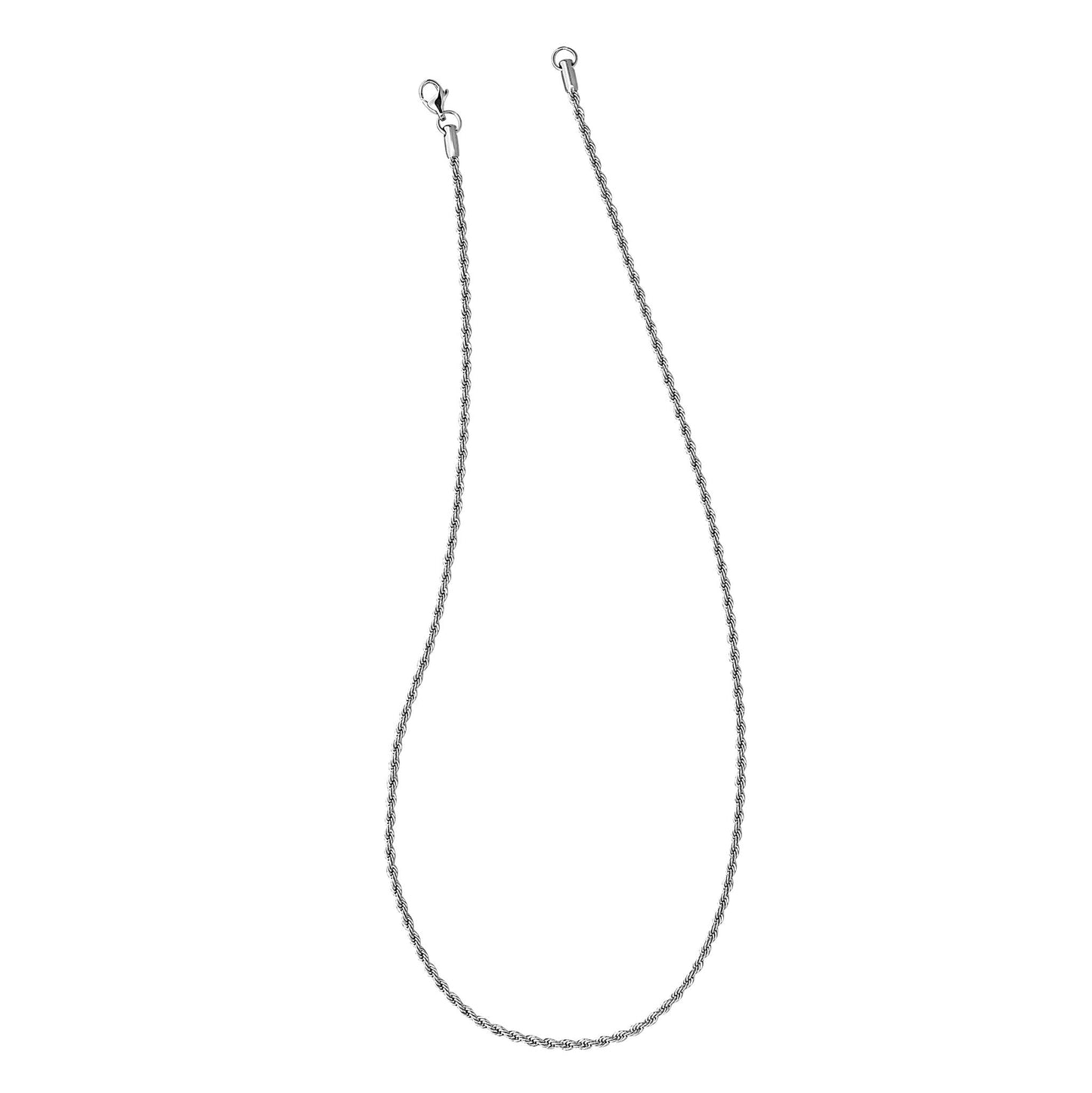 A 18" stainless steel gold plated rope chain displayed on a neutral white background.