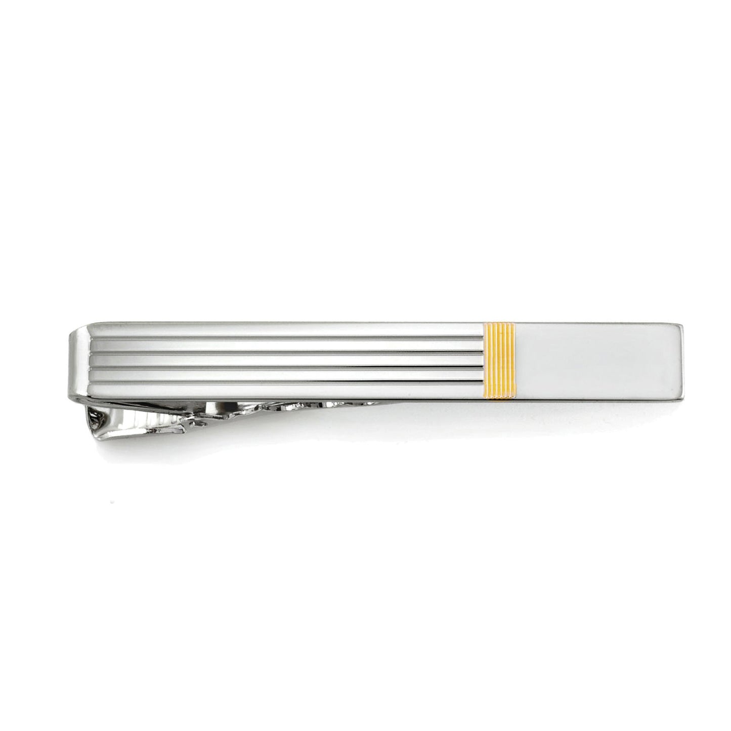 A two color tie bar displayed on a neutral white background.