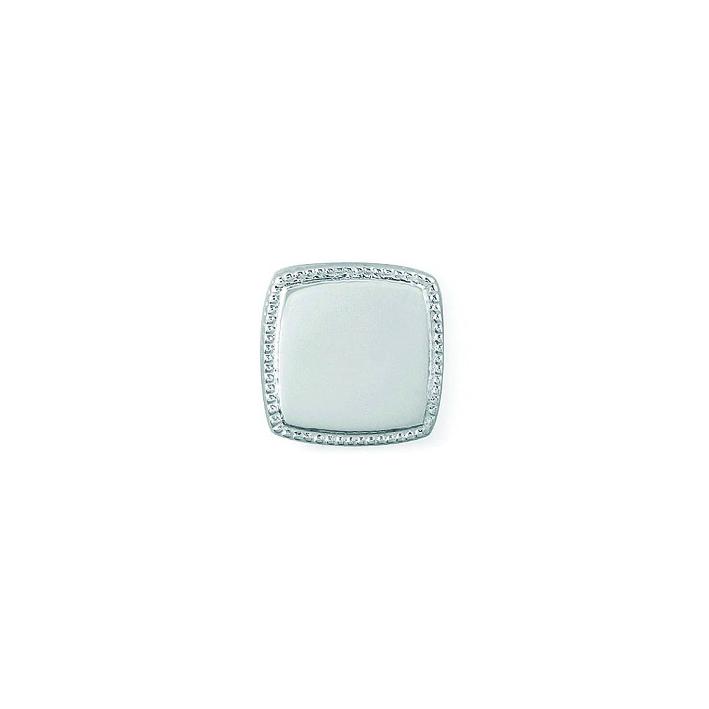 A brite square bead edge tie tack displayed on a neutral white background.