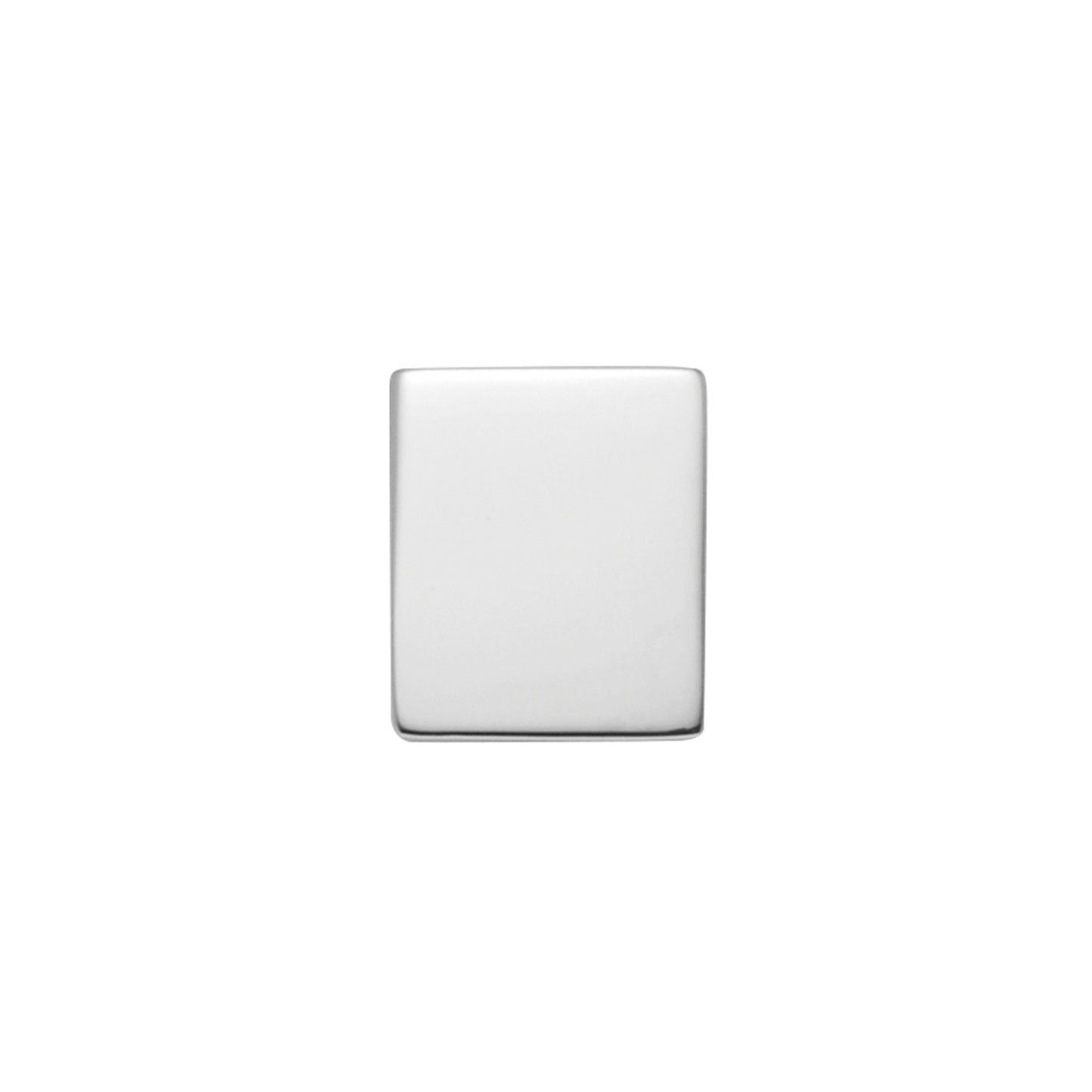 A sterling silver polished rectangle tie tack displayed on a neutral white background.