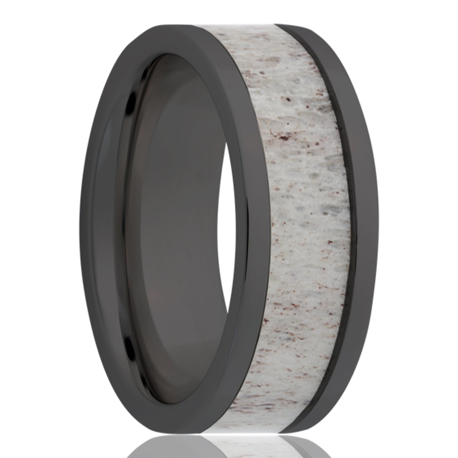 Antler Inlay Ceramic Wedding Band | Vansweden Jewelers Antler Inlay Ceramic Wedding Band | Vansweden Jewelers