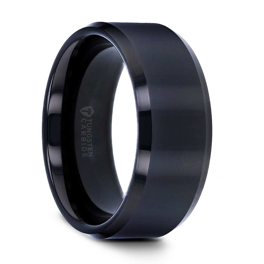 Black Tungsten Men's Wedding Band