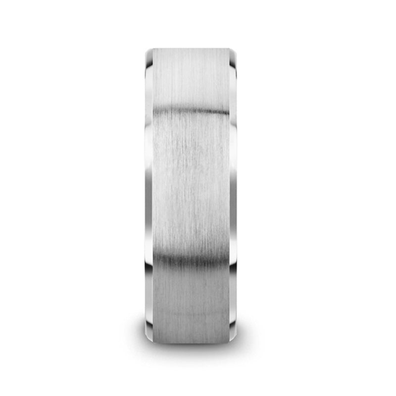 Brushed Titanium Men's Wedding Band
