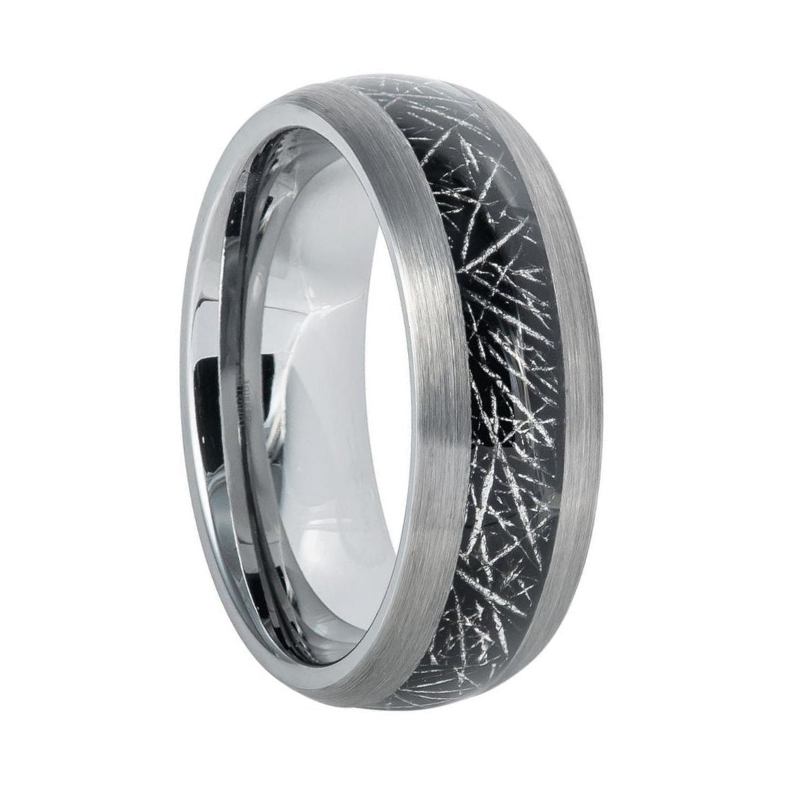 Silver Black Carbon Fiber Men's Ring Vansweden Jewelers