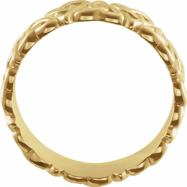 Celtic Trinity 14k Yellow Gold Men's Wedding Band