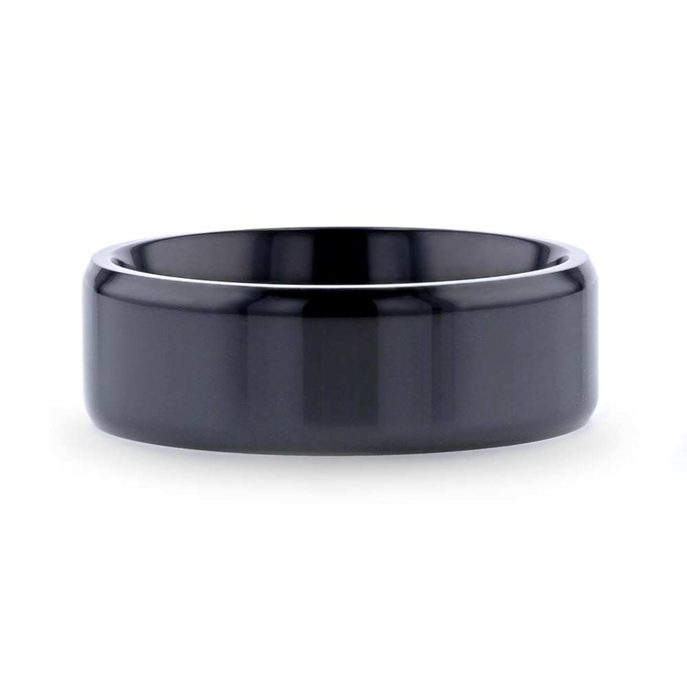 Classic Black Titanium Men's Wedding Band