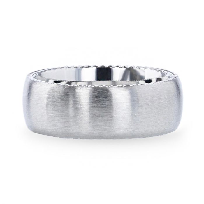 Cobalt Men's Wedding Band with Rope Edges