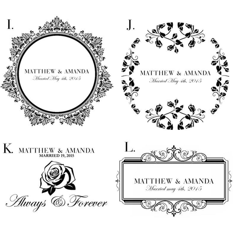 Customized Couple's Heart Fingerprint Chocolate Wood Wedding Ring Box