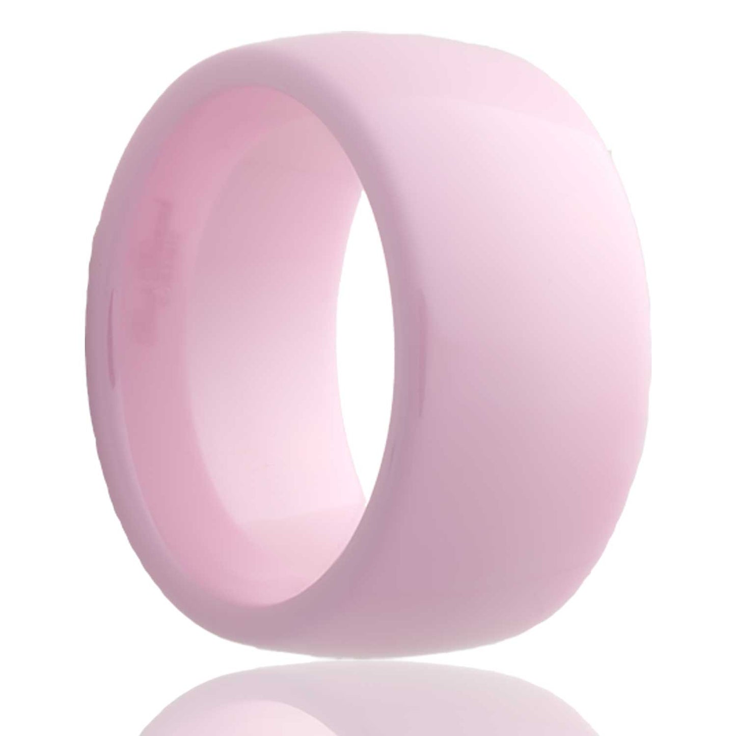 Domed Pink Ceramic Wedding Band