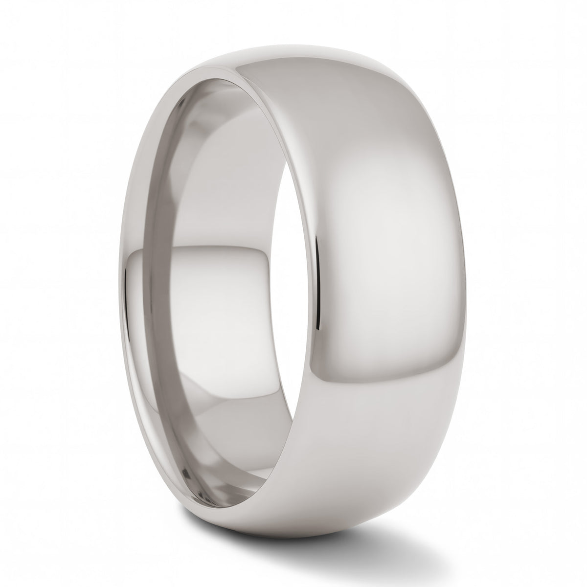 Domed Titanium Wedding Band