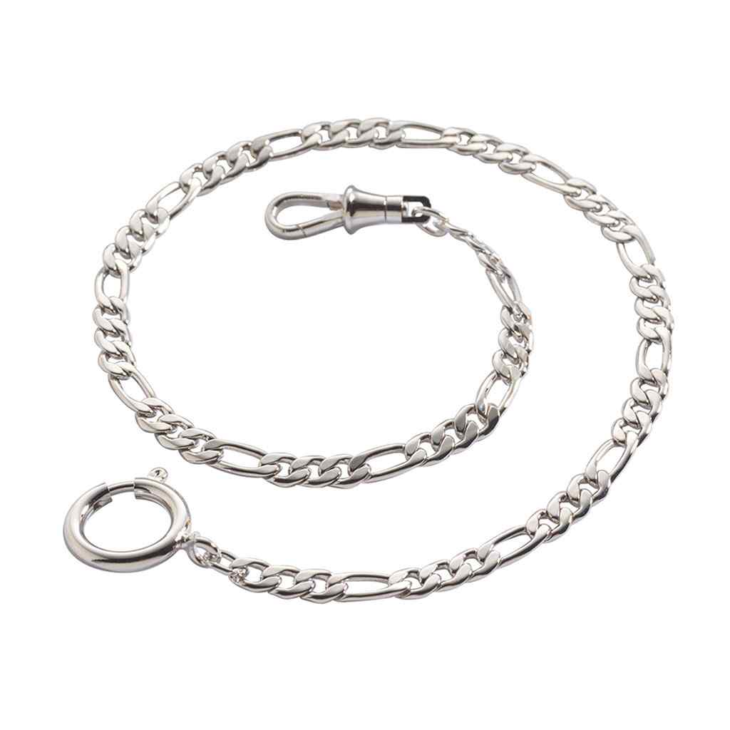 A figaro watch chain displayed on a neutral white background.