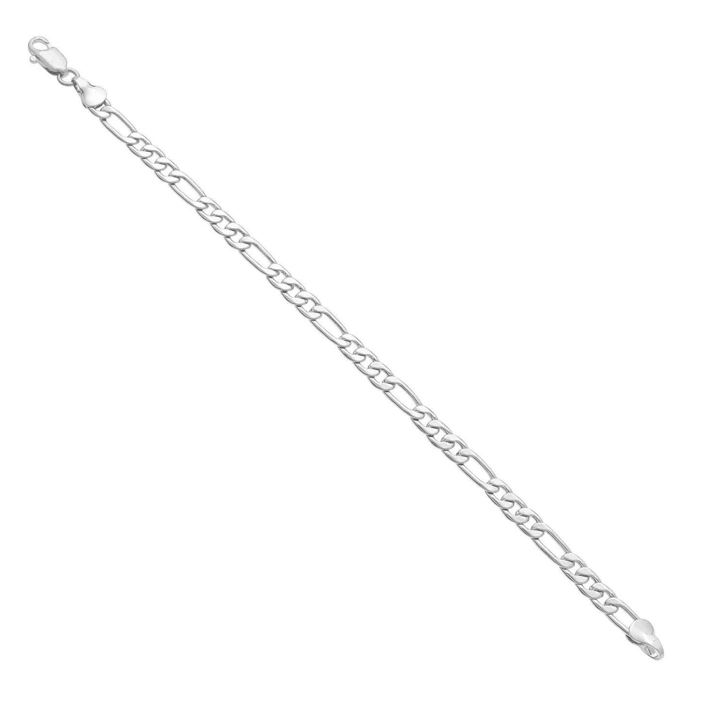 A 5mm smooth figaro bracelet displayed on a neutral white background.