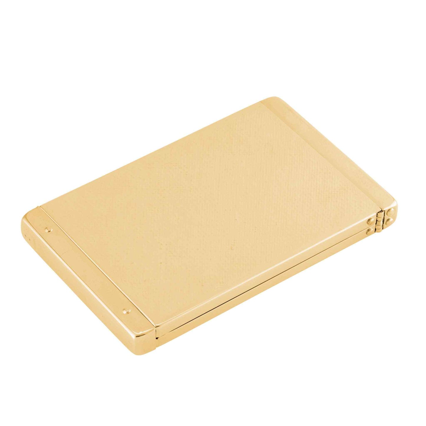 A flip top card case displayed on a neutral white background.